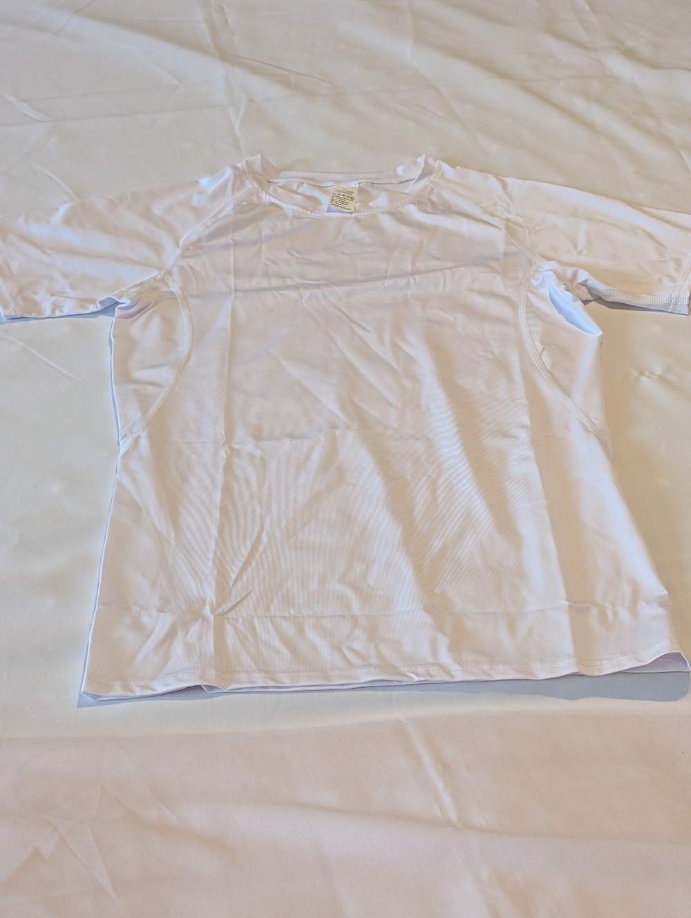 Women's L White Performance Short-Sleeve Shirt
